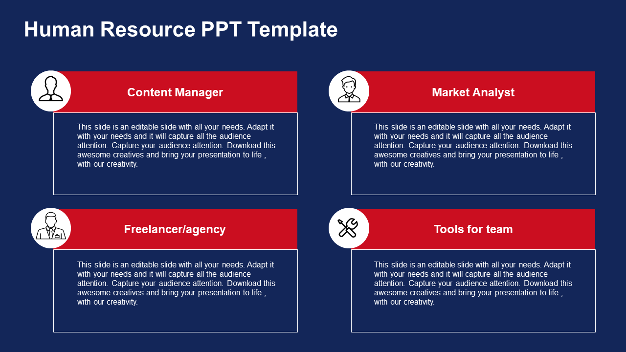Human Resource PPT Template For Presentation